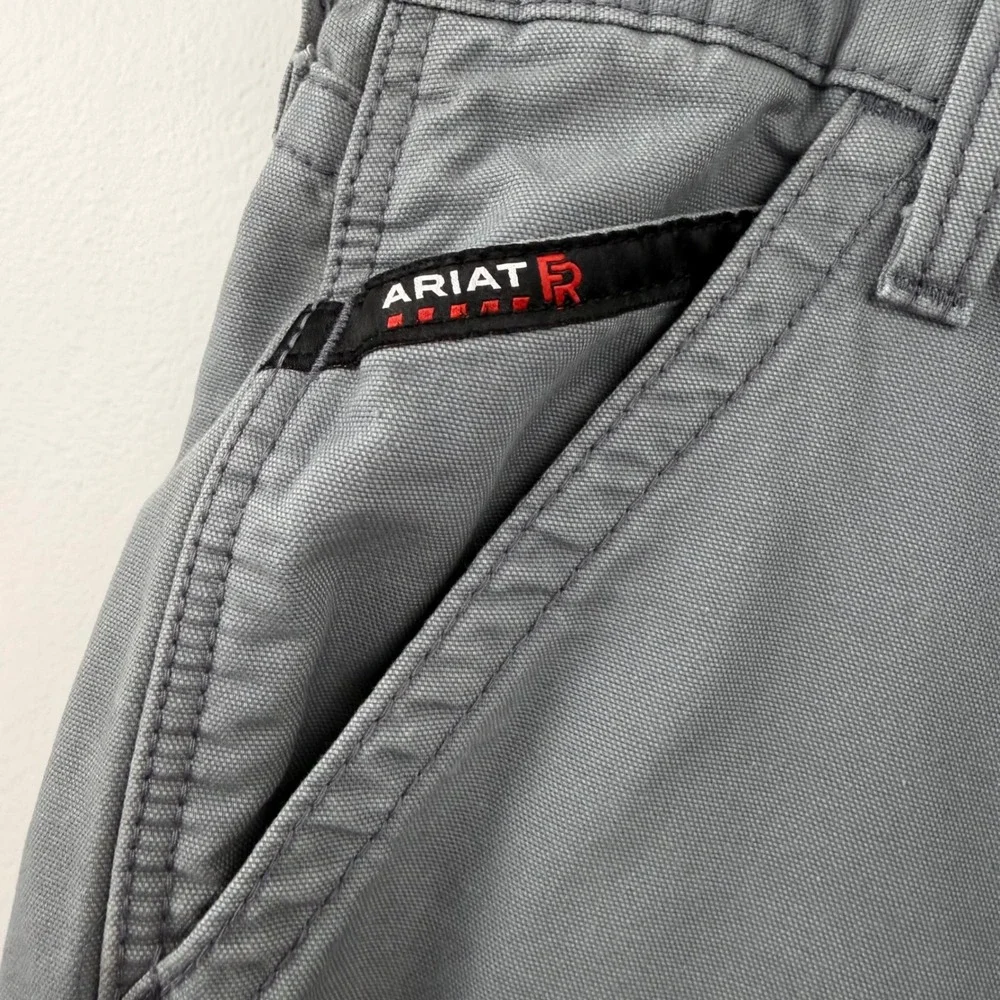 Ariat‎ FR M4 Low Rise Boot Cut Grey Work Pants Men 40x30 Flame Resistant CAT 2